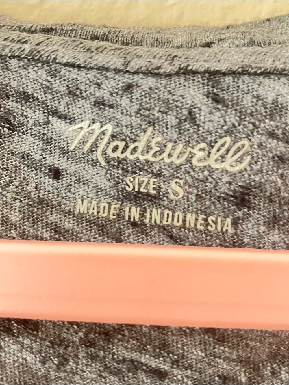 Madewell Heather Gray V-Neck Short Sleeve Tee - Picture 3 of 4